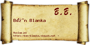 Bán Blanka névjegykártya